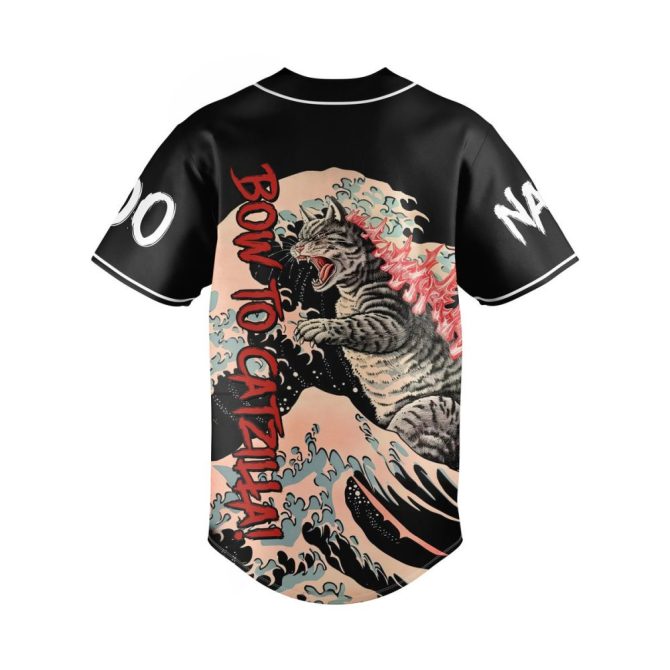 Custom 'Catzilla' Baseball Jersey - Unique Monster Cat Design, Personalized Name & Number - Image 3