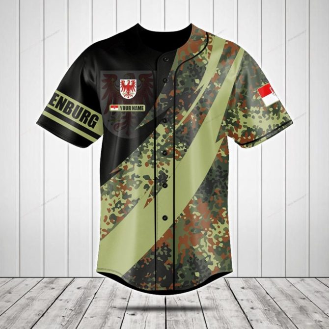 Custom Camouflage Baseball Jersey With Unique Design – Personalize Your Style!