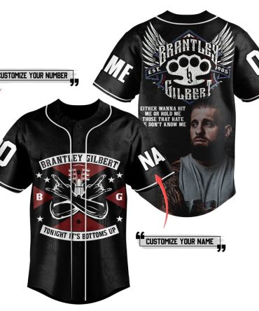 Customizable Brantley Gilbert Baseball Jersey - Personalized Name & Number