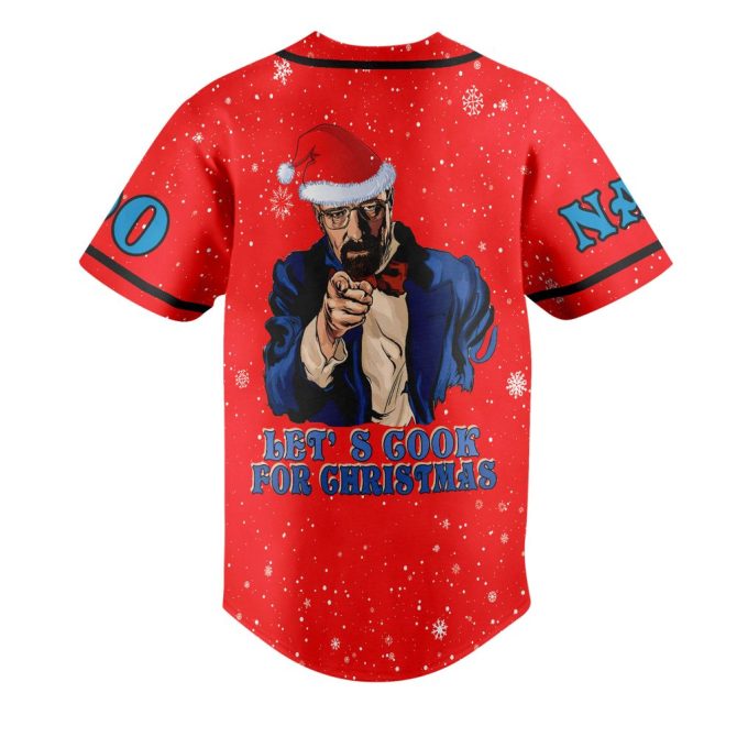 Festive Breaking Bad Baseball Jersey - Personalized Holiday Gift - Custom Name & Number - Image 3