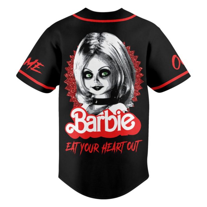 Customizable Chucky Baseball Jersey - Horror Movie Fan Apparel - Add Your Name & Number! - Image 3