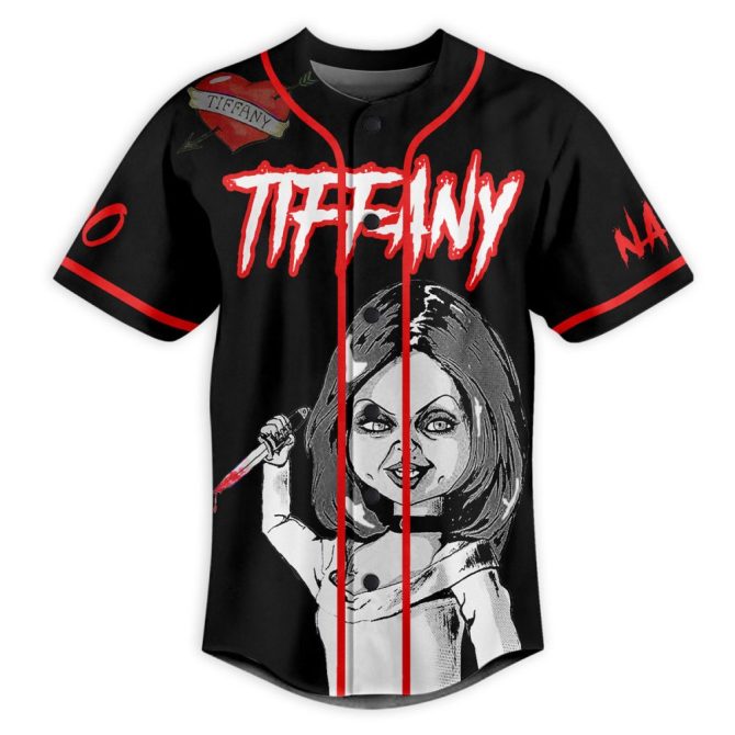 Customizable Chucky Baseball Jersey - Horror Movie Fan Apparel - Add Your Name & Number! - Image 2