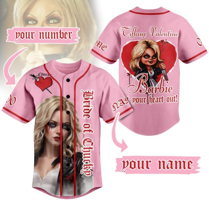 Customizable Bride Of Chucky Baseball Jersey - Personalized Horror Fan Gift