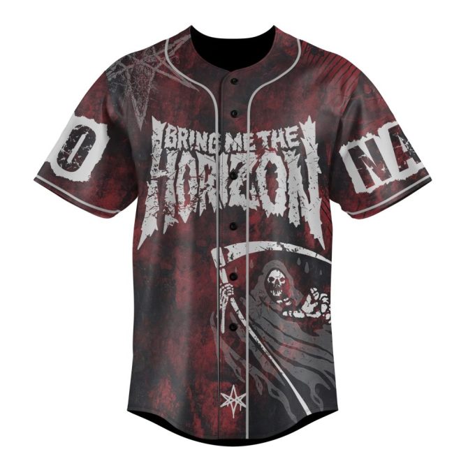 Customizable Gothic Baseball Jersey - Unique Rock Band Design For Fans - Image 2