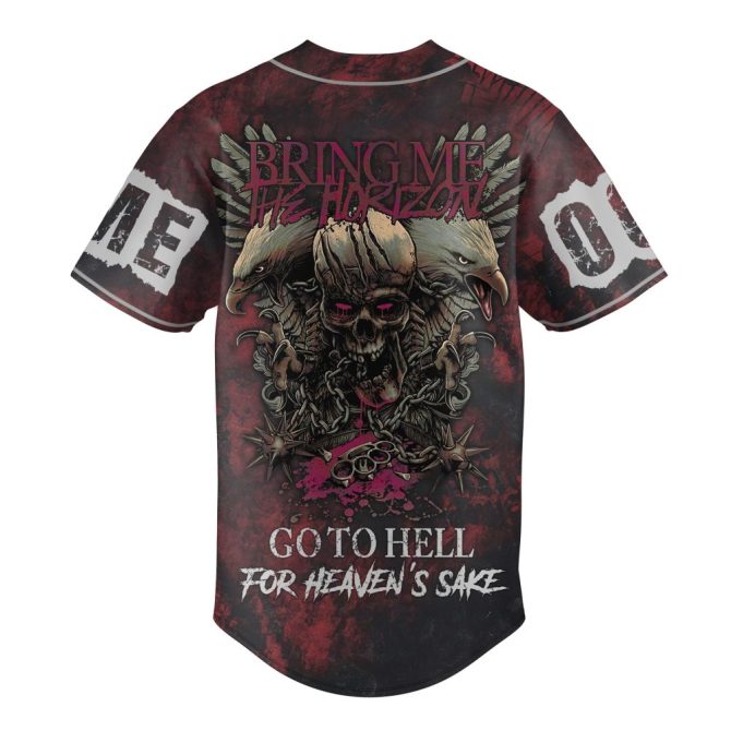 Customizable Gothic Baseball Jersey - Unique Rock Band Design For Fans - Image 3