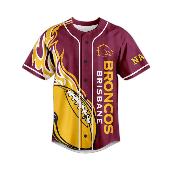 Customizable Brisbane Broncos Jersey - Show Your Team Spirit With Personalized Name! - Image 2