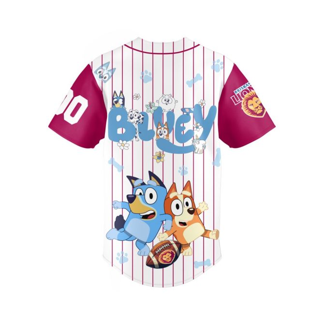 Custom Bluey Brisbane Lions Jersey - Kids Personalized Sports Shirt - Image 4