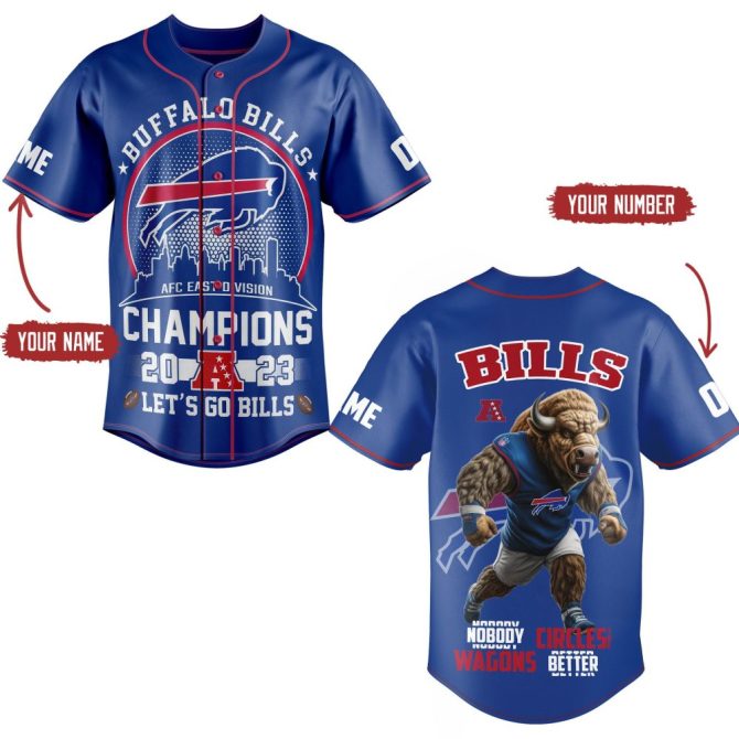 Custom Buffalo Bills 2023 Champions Jersey – Personalize Name & Number