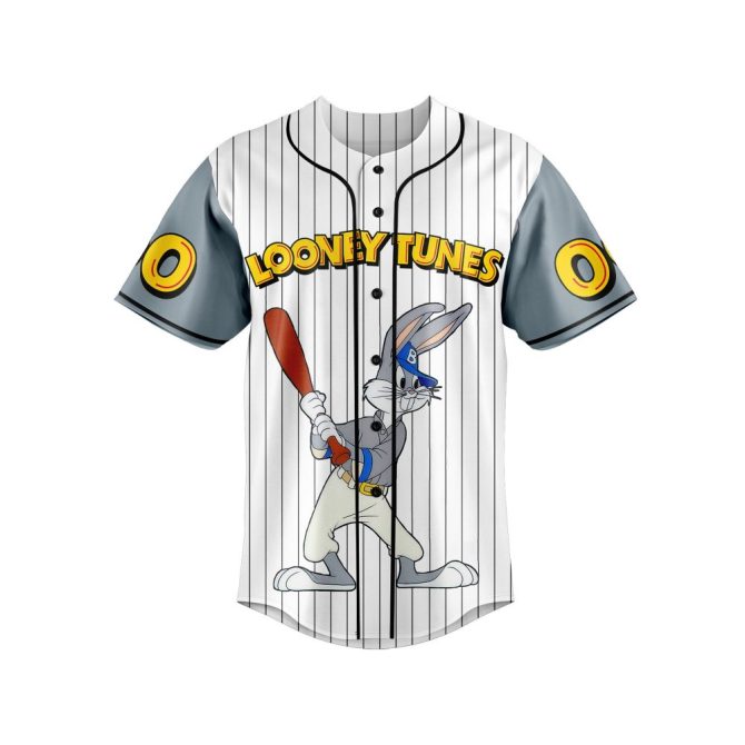Personalized Looney Tunes Baseball Jersey - Custom Name & Number, Bugs Bunny Design - Image 2