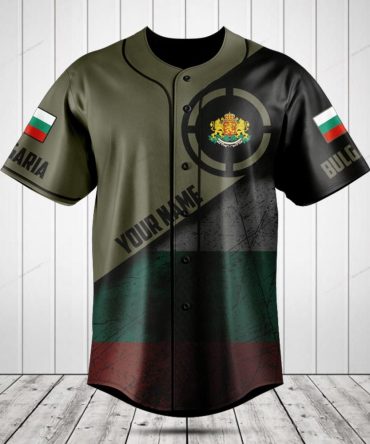 Customizable Bulgaria Flag Baseball Jersey - Personalized Sportswear For Fans