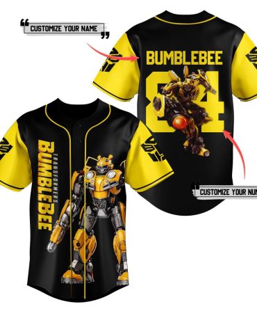 Custom Transformers Bumblebee Baseball Jersey – Personalize Name & Number!