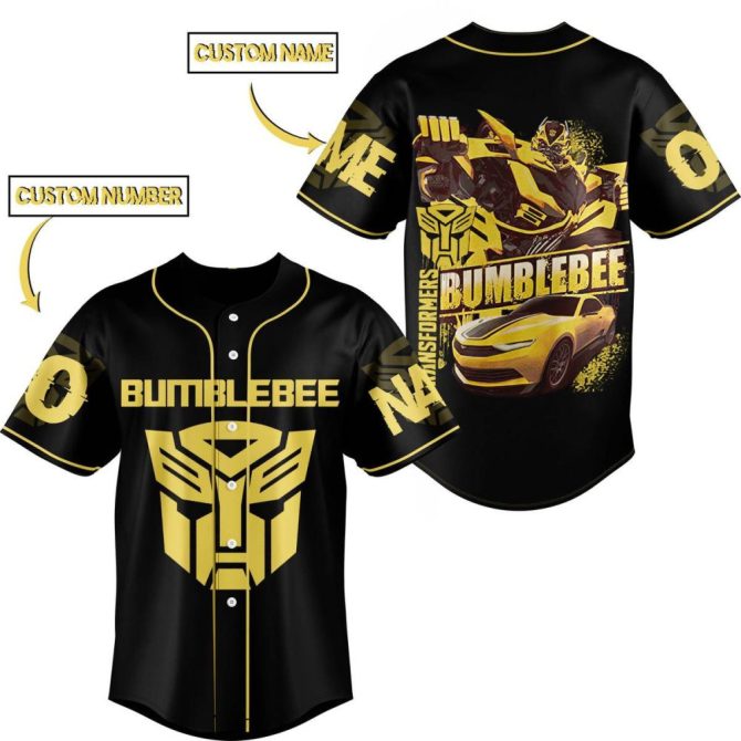 Custom Bumblebee Jersey - Transformers Fan Apparel With Name & Number Personalization - Image 2