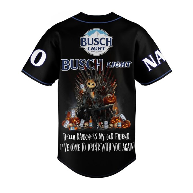 Custom Busch Light Baseball Jersey - Personalized Name & Number, Unique Gift For Beer Lovers - Image 3
