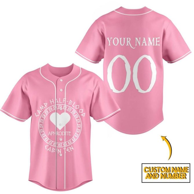 Custom Pink Camp Half-Blood Jersey - Personalized Name & Number - Unique Gift For Fans