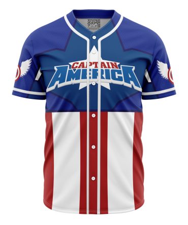 Captain America Baseball Jersey - Superhero Fan Apparel For Sports & Cosplay