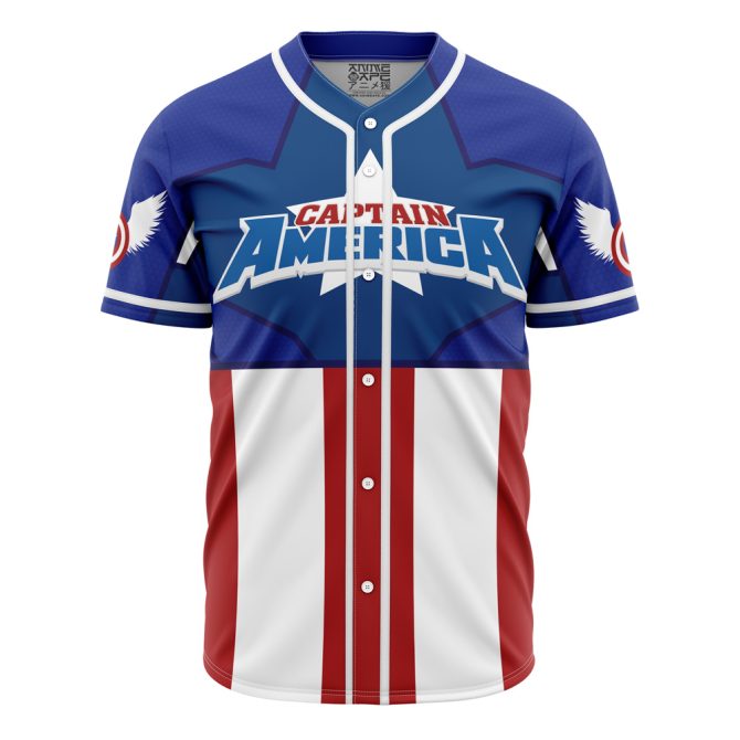 Captain America Baseball Jersey - Superhero Fan Apparel For Sports & Cosplay