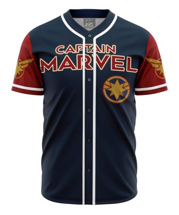 Captain Marvel Baseball Jersey – Unisex Superhero Fan Apparel – Premium Quality