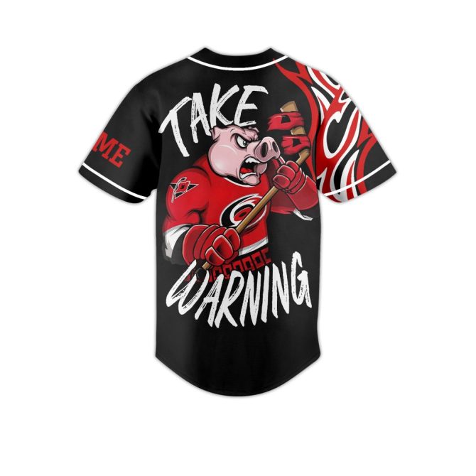 Custom Carolina Hurricanes Jersey - Personalized Hockey Fan Shirt - Bold Flames Design - Image 3