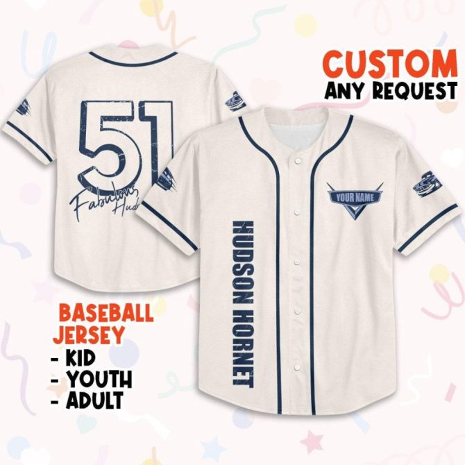 Custom Baseball Jersey - Personalized Team Name & Number For Kids, Youth, Adults - Perfect Gift!