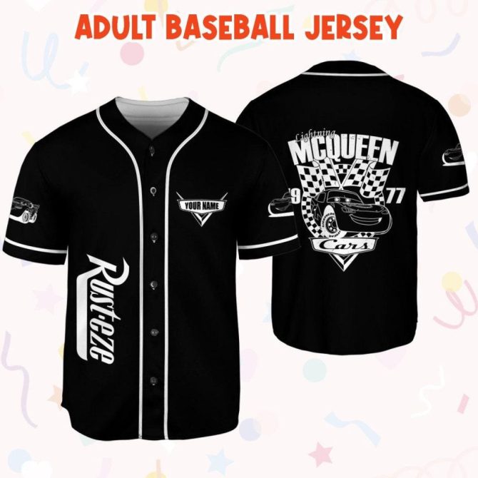 Custom Lightning Mcqueen Baseball Jersey - Kids, Youth & Adults - Personalize Now! - Image 7