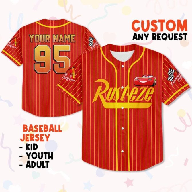 Custom Kids/Adult Racing Baseball Jersey - Add Name/Number - Perfect Gift!