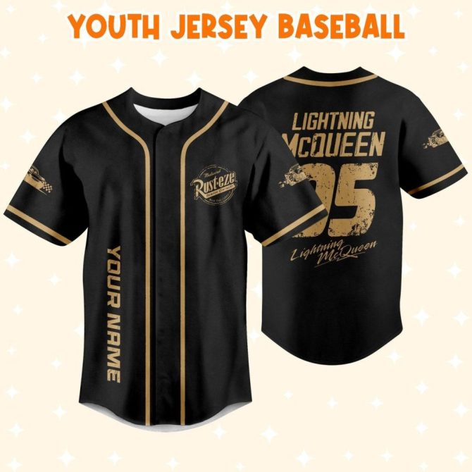 Custom Lightning Mcqueen Baseball Jersey For Kids/Youth/Adults - Personalize Your Name! - Image 6