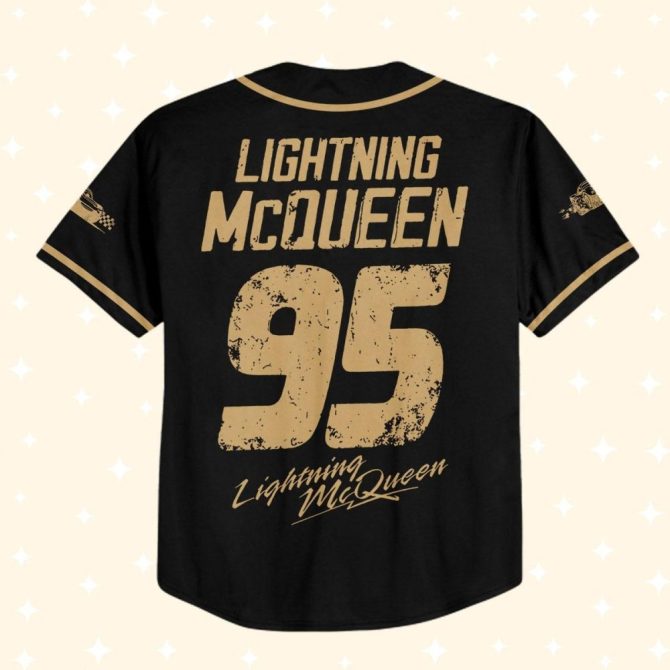 Custom Lightning Mcqueen Baseball Jersey For Kids/Youth/Adults - Personalize Your Name! - Image 4