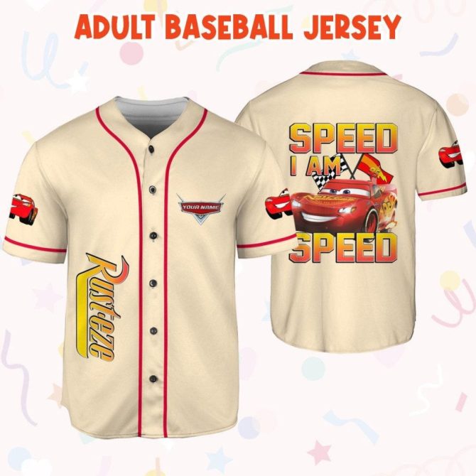 Customizable Kids/Adult Baseball Jersey - Speed Design, Perfect Gift For Racing Fans! - Image 7