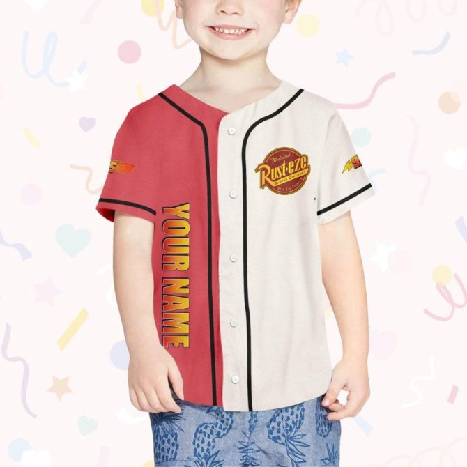 Custom Lightning Mcqueen Baseball Jersey - Personalized For Kids, Youth & Adults - Image 5