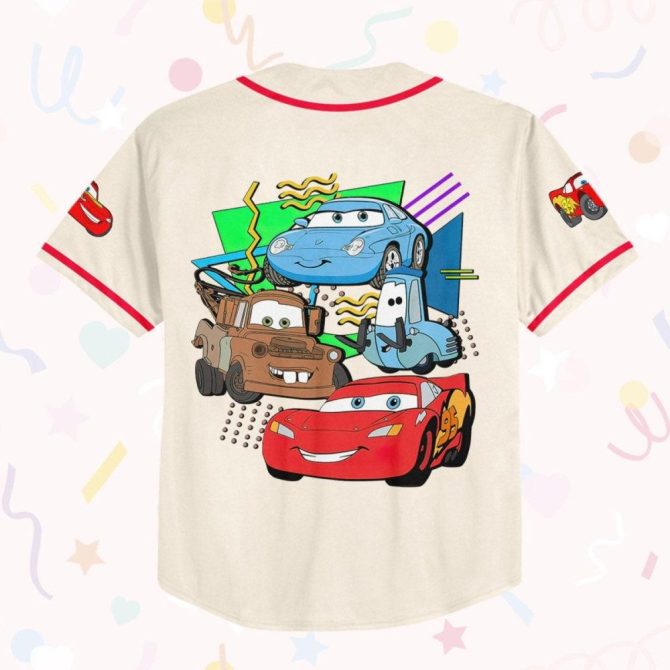 Customizable Cars Baseball Jersey For Kids, Youth & Adults - Add Your Name Now! - Image 4