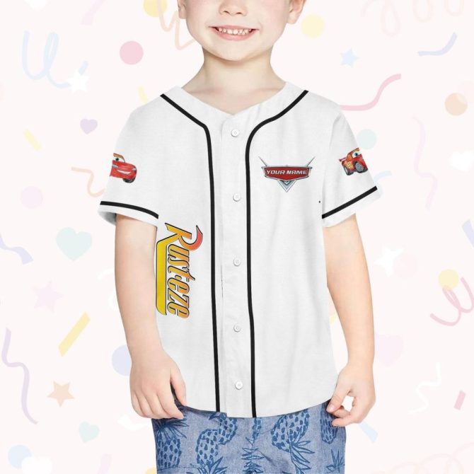 Custom Lightning Mcqueen Baseball Jersey For Kids/Adults - Personalize Your Own! - Image 5