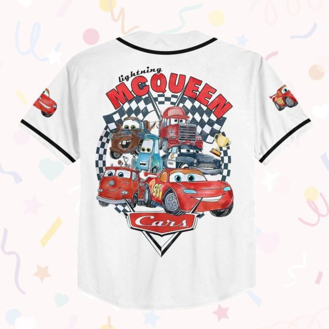 Custom Lightning Mcqueen Baseball Jersey For Kids/Adults - Personalize Your Own! - Image 4