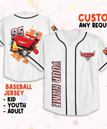 Custom Cars Baseball Jersey - Kids, Youth & Adults - Personalize Your Name!