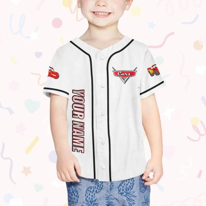 Custom Cars Baseball Jersey - Kids, Youth & Adults - Personalize Your Name! - Image 5