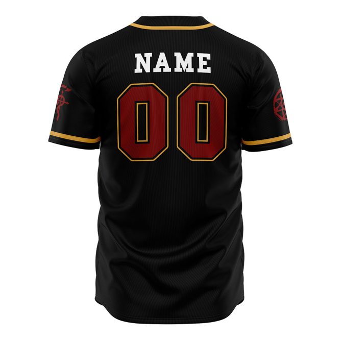 Customizable Black Chimera Baseball Jersey – Personalized Name & Number, Stylish Teamwear - Image 3