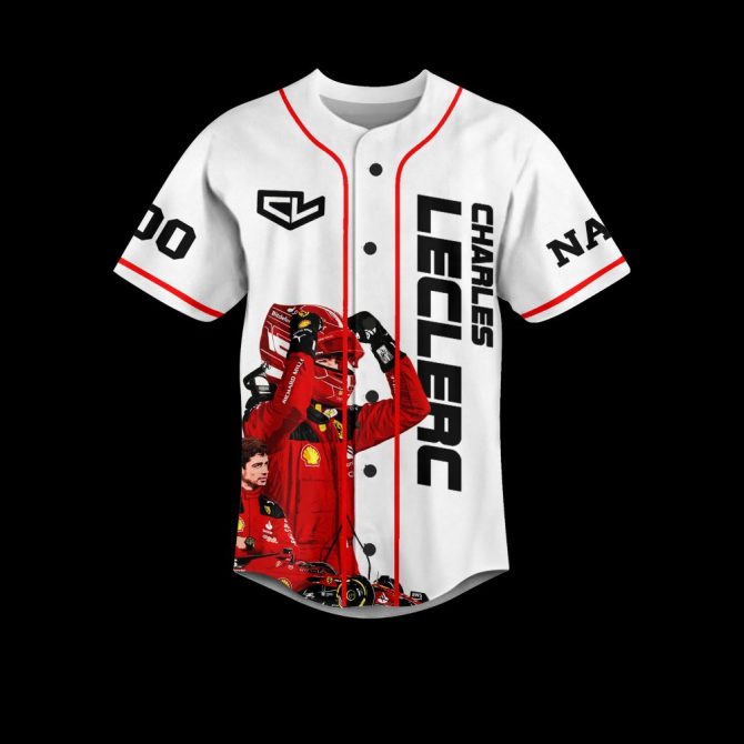 Customize Your Charles Leclerc Racing Jersey – Personalize Name & Number, Perfect Gift For F1 Fans! - Image 2