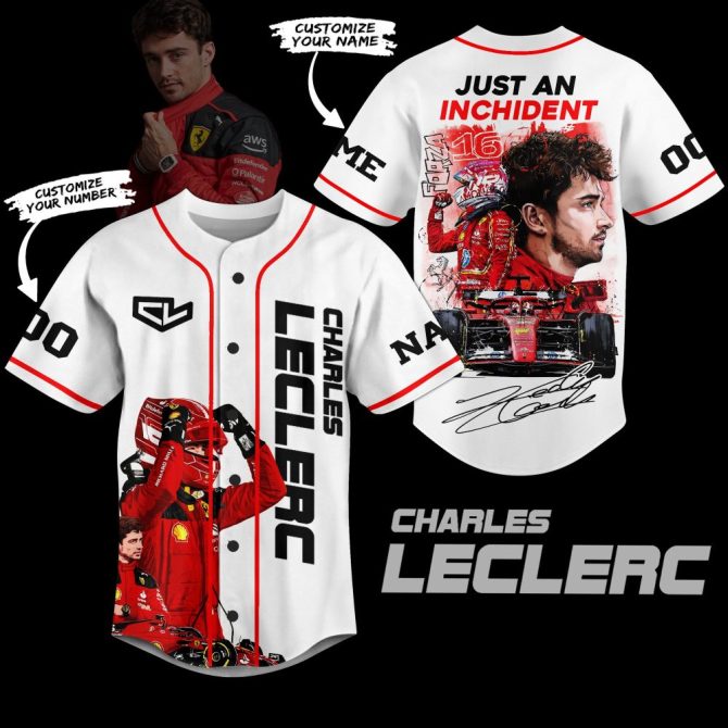 Customize Your Charles Leclerc Racing Jersey – Personalize Name & Number, Perfect Gift For F1 Fans!