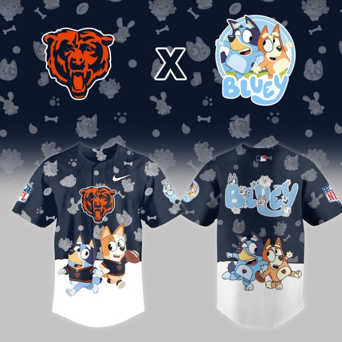 Limited Edition Bears X Bluey Jersey – Perfect For Fans & Kids!
