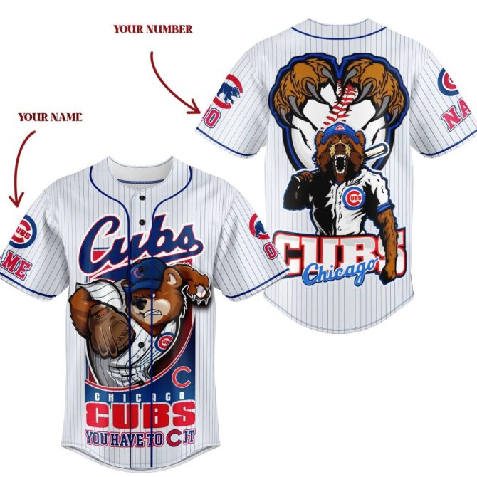 Custom Cubs Baseball Jersey - Personalized Name & Number - Chicago Fan Gift