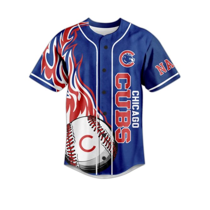 Customizable Chicago Cubs Baseball Jersey – Unique Design For Fans - Image 2