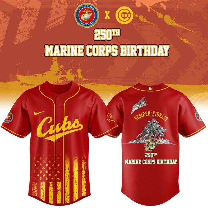 Limited Edition Cubs X Marine Corps 250Th Birthday Jersey - Honor & Celebrate In Style!