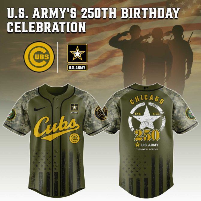 Limited Edition Cubs Jersey - U.S. Army 250Th Anniversary Tribute - Celebrate Honor & Heritage