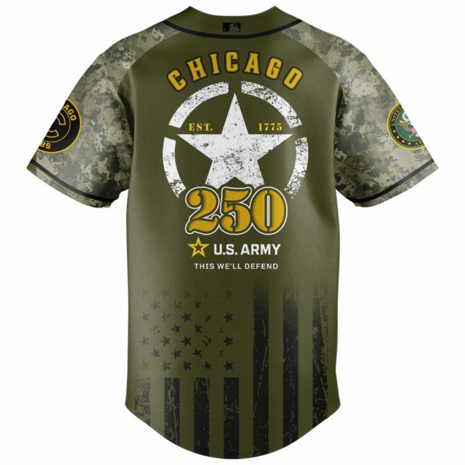 Limited Edition Cubs Jersey - U.S. Army 250Th Anniversary Tribute - Celebrate Honor & Heritage - Image 3