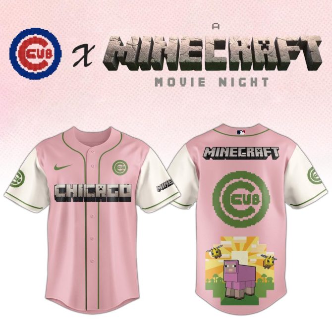 Limited Edition Chicago X Minecraft Pink Jersey - Perfect For Fans & Collectors!