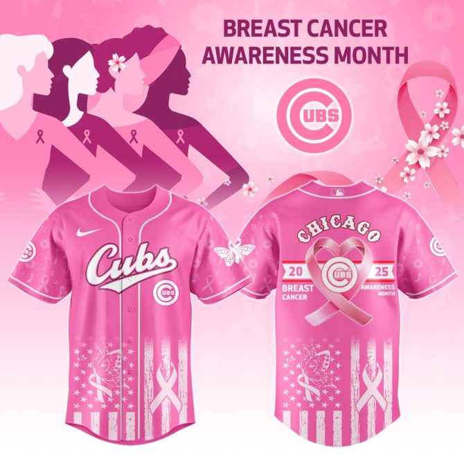 Limited Edition Cubs Pink Jersey - Breast Cancer Awareness 2025