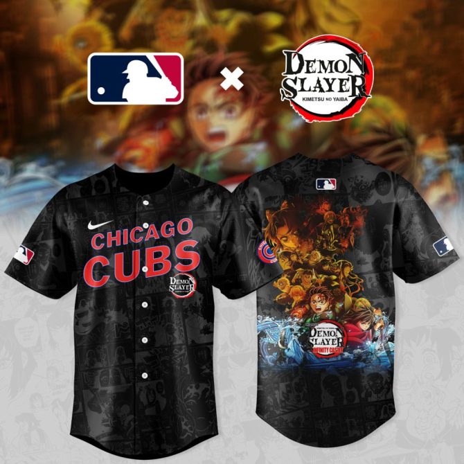 Chicago Cubs X Demon Slayer Anime Baseball Jersey - Limited Edition Fan Gear