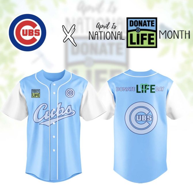 Limited Edition Cubs Jersey - Celebrate National Donate Life Month In Style!