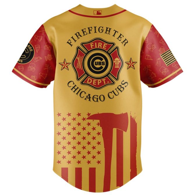 Chicago Cubs Firefighter Appreciation Jersey – Limited Edition Tribute - Image 3