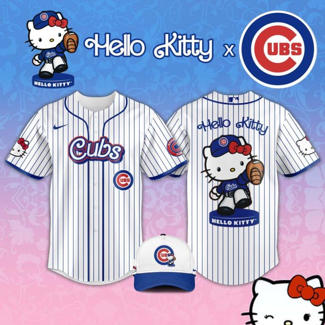 Hello Kitty X Cubs Baseball Jersey & Cap Set - Limited Edition Fan Gear
