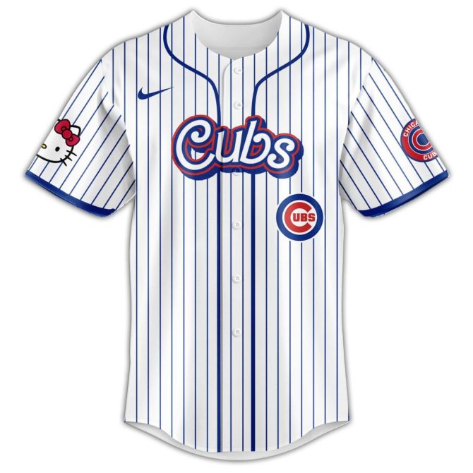 Hello Kitty X Cubs Baseball Jersey & Cap Set - Limited Edition Fan Gear - Image 3